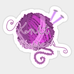 Knit Happens Sticker